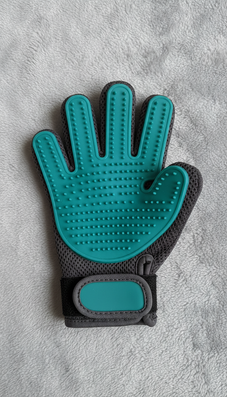 Grooming glove for dogs and cats