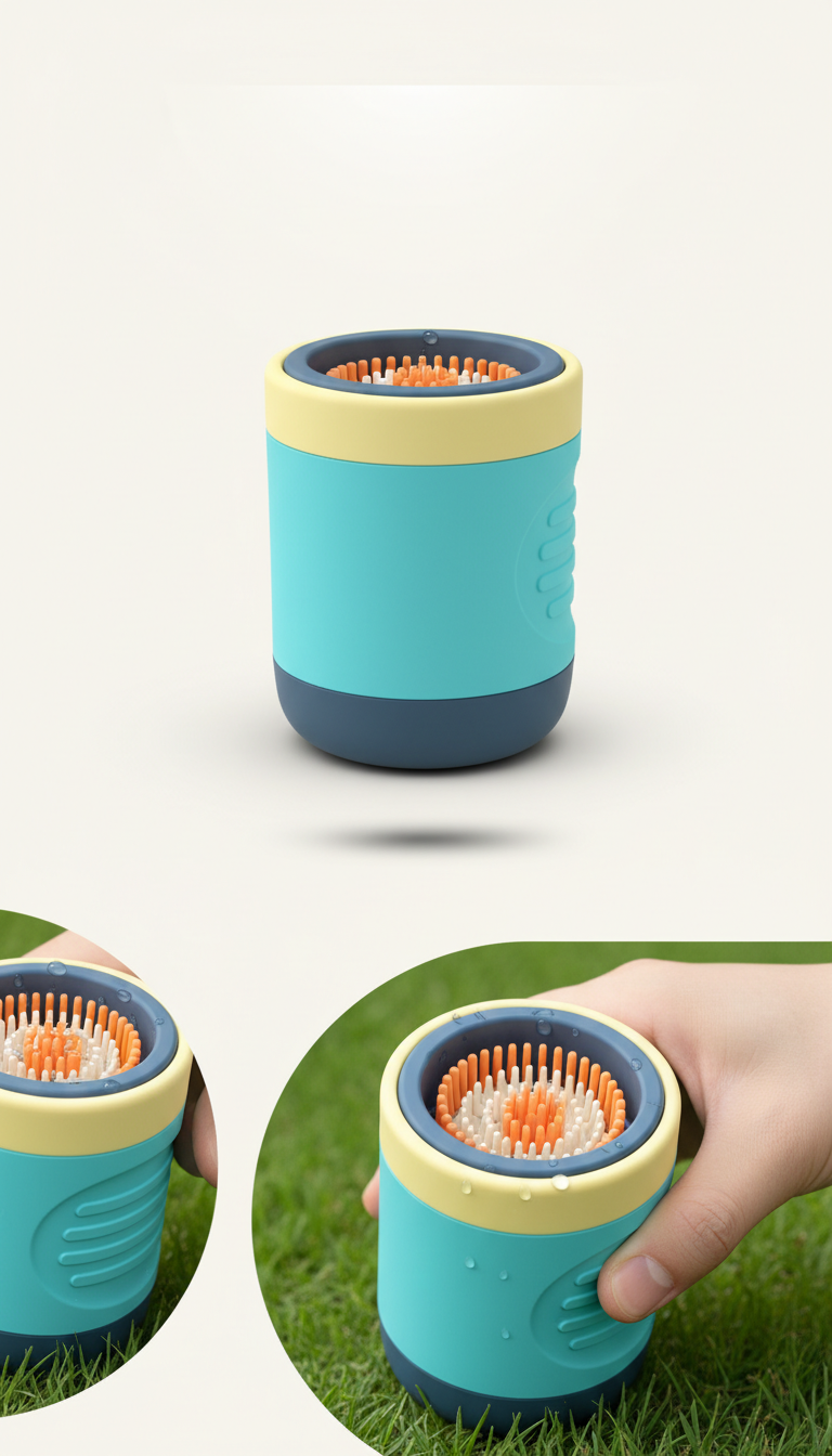 Paw cleaner cup for dogs and cats